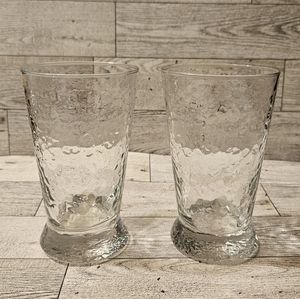 Southern Living at Home Southern Sippers 8oz Hammered Juice Glasses 5" Set of 2.